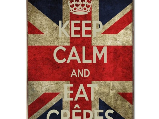 Keep calm and eat crepes χειροποίητο πινακάκι