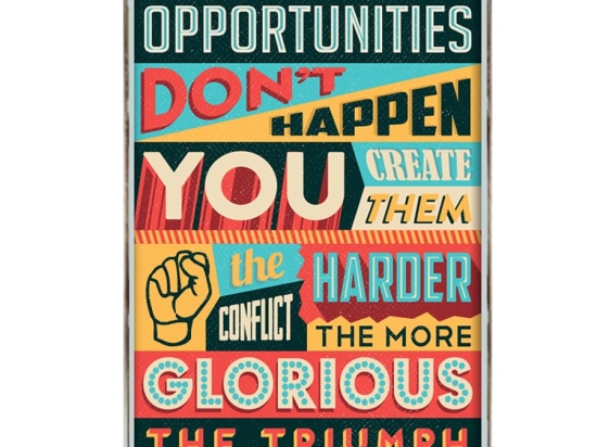 Ξύλινο διακοσμητικό πινακάκι create opportunities