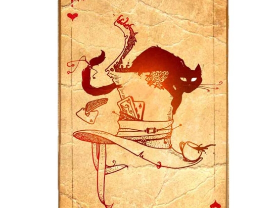 Vintage πίνακας χειροποίητος tea time play card