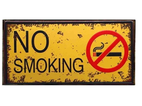 No smoking industrial χειροποίητος ξύλινος πίνακας