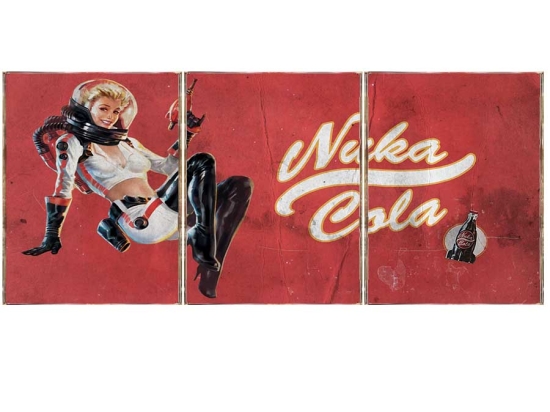 Cola τρίπτυχος πίνακας χειροποίητος 