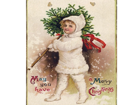 Retro Christmas vintage Χριστουγεννιάτικο ξύλινο πινακάκι
