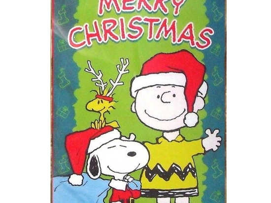 Merry Christmas Snoopy vintage Χριστουγεννιάτικο ξύλινο πινακάκι