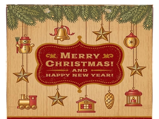 Christmas ornaments vintage Χριστουγεννιάτικο ξύλινο πινακάκι