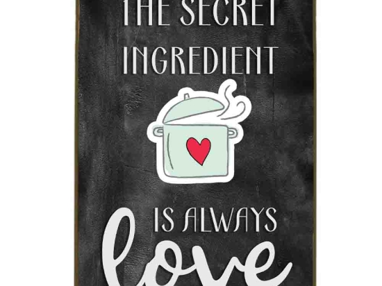 The secret ingredient χειροποίητος ξύλινος πίνακας