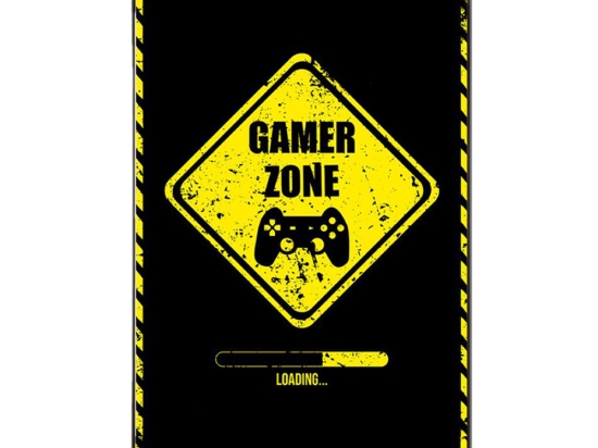 Gamer zone χειροποίητο ξύλινο πινακάκι