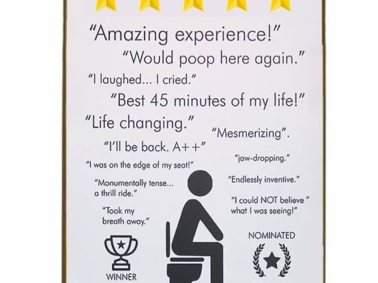 Winner well stocked award χειροποίητο ξύλινο πινακάκι για WC