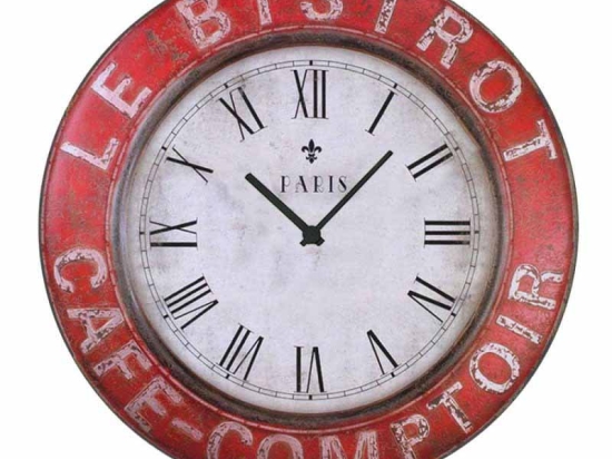 Vintage ρολόι τοίχου cafe comptoir metal 48 εκ