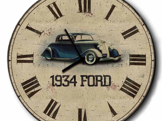 Ρολόι χειροποίητο τοίχου ξύλινο Ford 1934