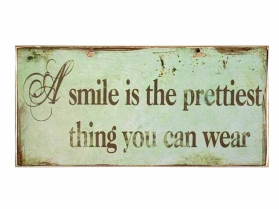Vintage χειροποίητος πίνακας the prettiest thing 26x13 εκ