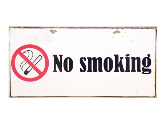 Ταμπελάκι χειροποίητο no smoking 26x13 εκ