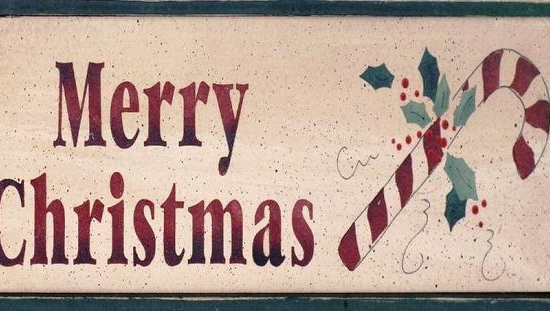 Merry Christmas χειροποίητο Χριστουγεννιάτικο ταμπελάκι με γλειφιτζούρι 26x13 εκ