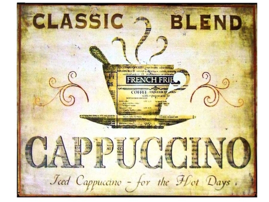 Classic blend cappuccino πίνακας χειροποίητος 25x20 εκ