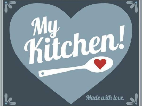 Ρετρό πίνακας χειροποίητος my kitchen 25x20 εκ