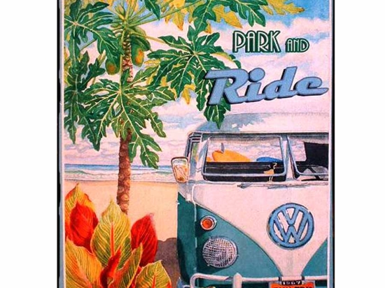 Ride ρετρό πίνακας χειροποίητος