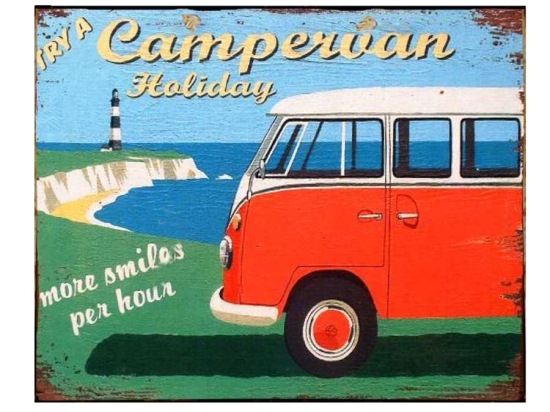 Πίνακας ρετρό χειροποίητος campervan