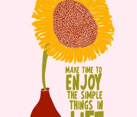 Πίνακας χειροποίητος enjoy simple things 20x25 εκ