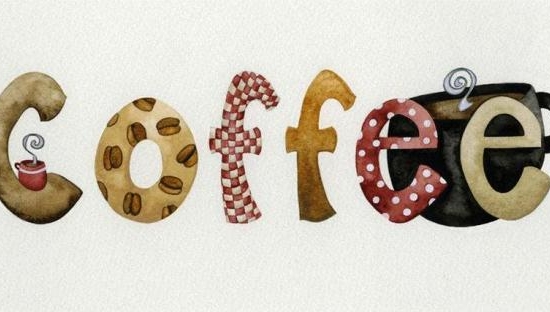 Ξύλινος ρετρό πίνακας χειροποίητος coffee 26x13 εκ