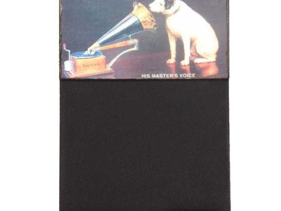 His masters voice χειροποίητος μαυροπίνακας 26x38 εκ