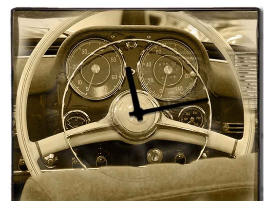 Vintage wheel ρολόι τοίχου χειροποίητο ξύλινο