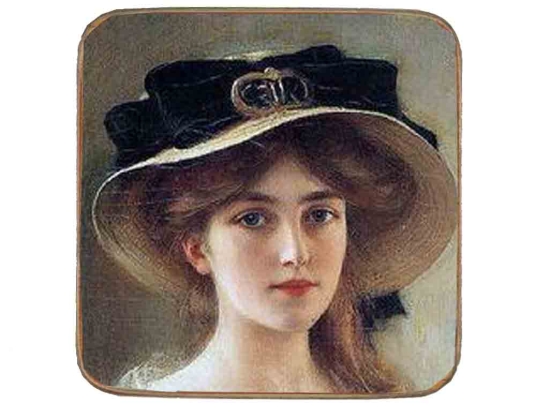 Σουβέρ ξύλινo χειροποίητo lady