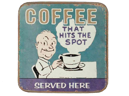 Σουβέρ ξύλινo χειροποίητo coffee that hits the spot