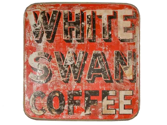 Σουβέρ ξύλινo χειροποίητo white swan coffee