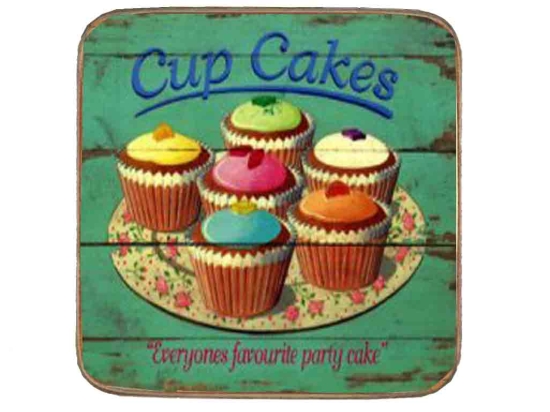 Σουβέρ ξύλινo χειροποίητo cupcakes