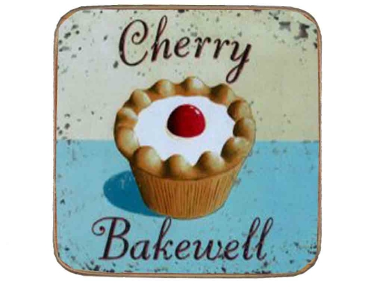 Σουβέρ ξύλινo χειροποίητo cherry bakewell
