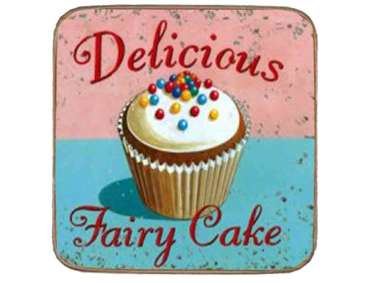 Σουβέρ ξύλινo χειροποίητo delicious fairy cake