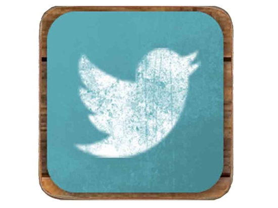 Σουβέρ ξύλινo χειροποίητo twitter