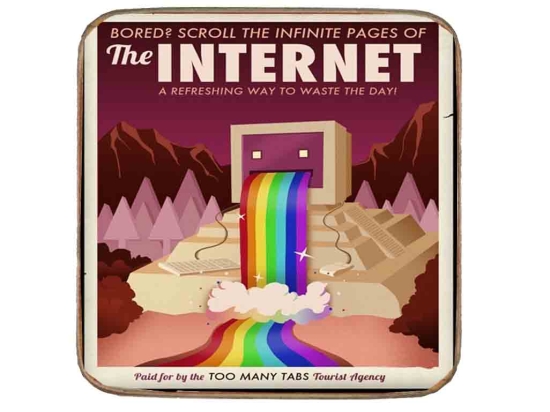 Σουβέρ ξύλινo χειροποίητo retro web 