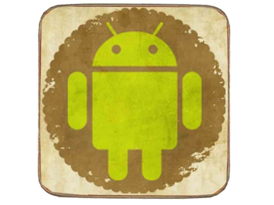 Σουβέρ ξύλινo χειροποίητo retro web android system