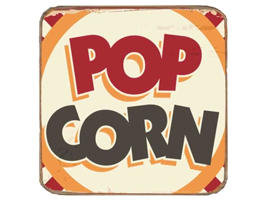 Σουβέρ ξύλινo χειροποίητo pop corn