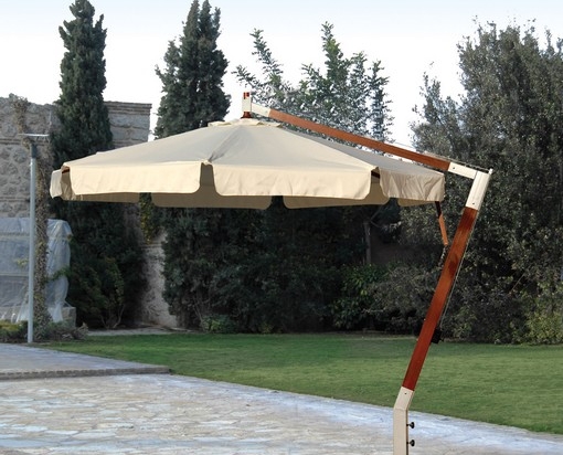 Ανταλλακτικό εκρού πανί γωνιακής στρογγυλής ομπρέλας 300 εκ