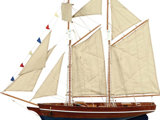 Καράβι διακοσμητικό ξύλινο με πανιά 150x23x136 εκ
