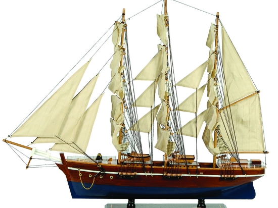 Cutty Sark  καραβάκι διακοσμητικό ιστιοφόρο καφέ και μπλε 90x16x75 εκ