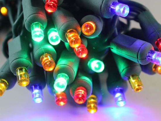 180 Led λαμπάκια εξωτερικού χώρου IP44 με 5 προγράμματα πράσινο καλώδιο και RGB φως 9μ