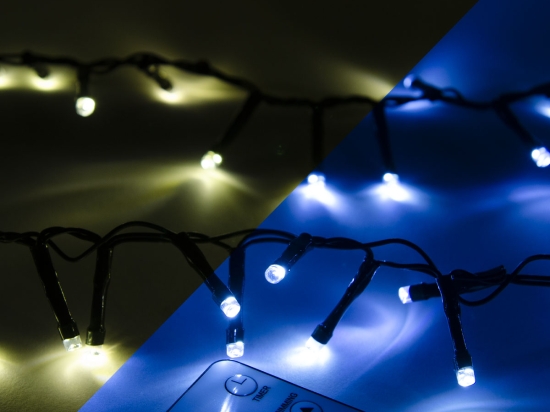 200 Led λαμπάκια φωτάκια IP44 με προγράμματα πράσινο καλώδιο και λευκό ή θερμό φωτισμό 4μ