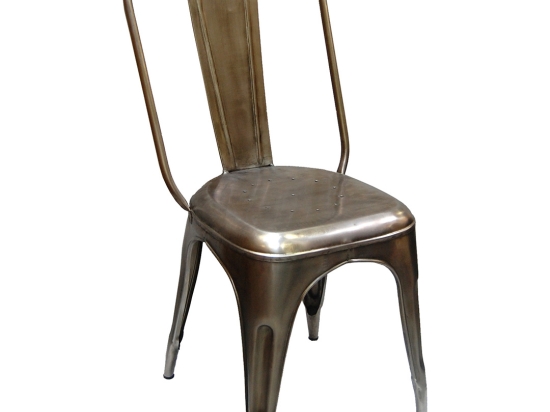 Living μεταλλική καρέκλα σε ασημί χρώμα 51x41x95 εκ