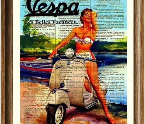 Πίνακας χειροποίητος moto 07 20x25 εκ