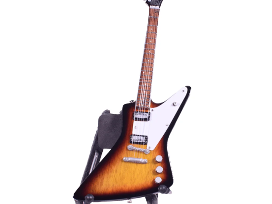 Gibson χειροποίητη ξύλινη ηλεκτρική κιθάρα μινιατούρα σε βάση 20 εκ