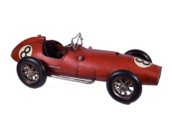 Vintage διακοσμητικό μονοθέσιο Formula 1 σε κόκκινη απόχρωση 51x20x17 εκ