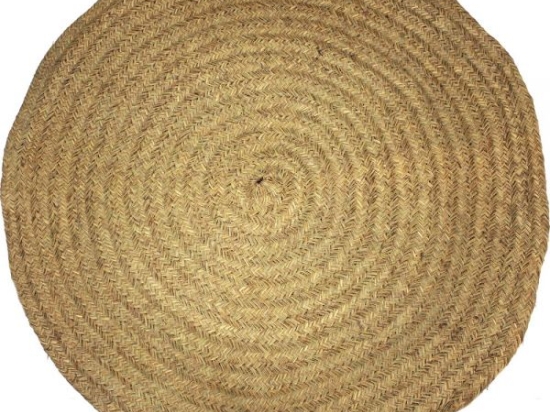 Χειροποίητο στρογγυλό χαλί από φυτό rattan 140 εκ