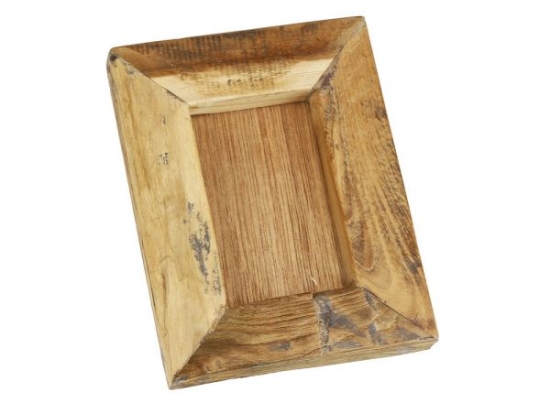 Κορνίζα καφέ από ξύλο teak μικρή 14x19 εκ