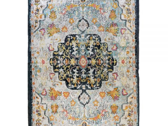 Χαλί Blue Fresco βαμβακερό χειροποίητο 120x180 εκ
