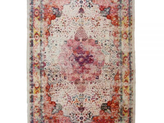 Χειροποίητο χαλί Floral lace βαμβακερό 120x180 εκ
