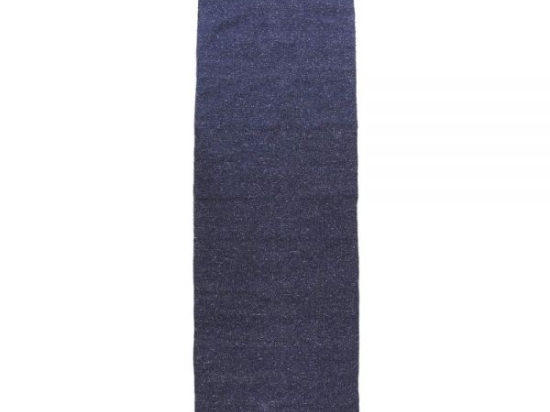 Κιλίμι βαμβακερό χαλί Ηesha μπλε navy μονόχρωμο 75x240 εκ