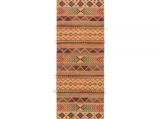 Κιλίμι Aztec υφαντό με κέντημα 75x240 εκ