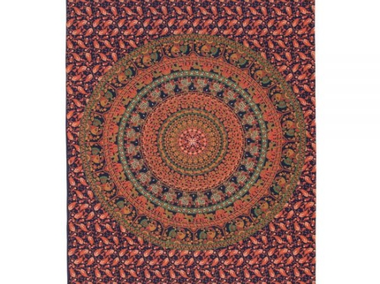 Ριχτάρι ταπισερί Jaipur πορτοκαλί βαμβακερό 140x220 εκ